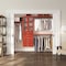 John Louis Home Solid Wood Walk-In Closet System with 6 Drawers and Glass DoorsRed Mahogany JLH-319 - alternate 1